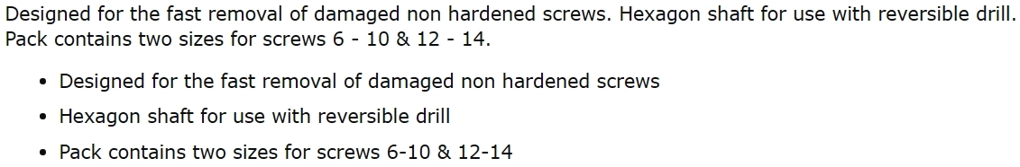 ביטים להסרת ברגים פגומים CK TOOLS T3060 TEXT